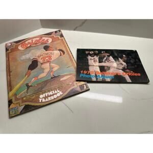 2 Vintage Baltimore Orioles Publications 1973 Official Yearbook 1976 Photo Album